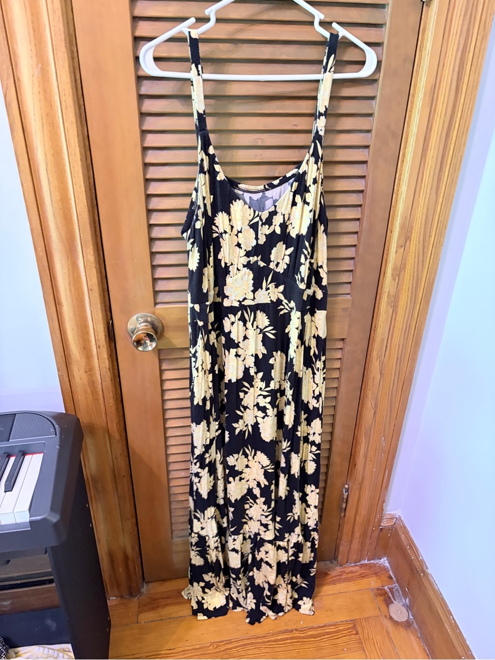 Torrid Black and Yellow Floral Maxi Dress